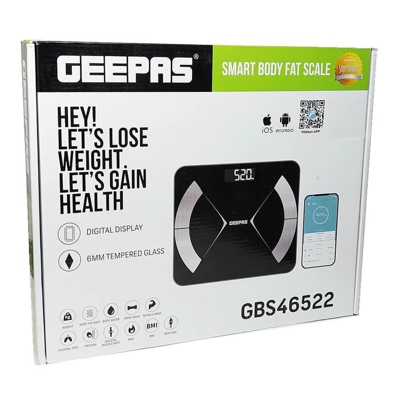 ترازو هوشمند وزن کشی جیپاس مدل GEEPAS GBS46522 (اصل) — تصویر ۸