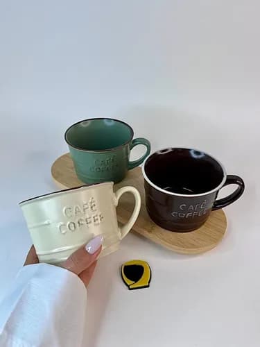 ماگ سرامیکی روستیک CAFE COFFEE