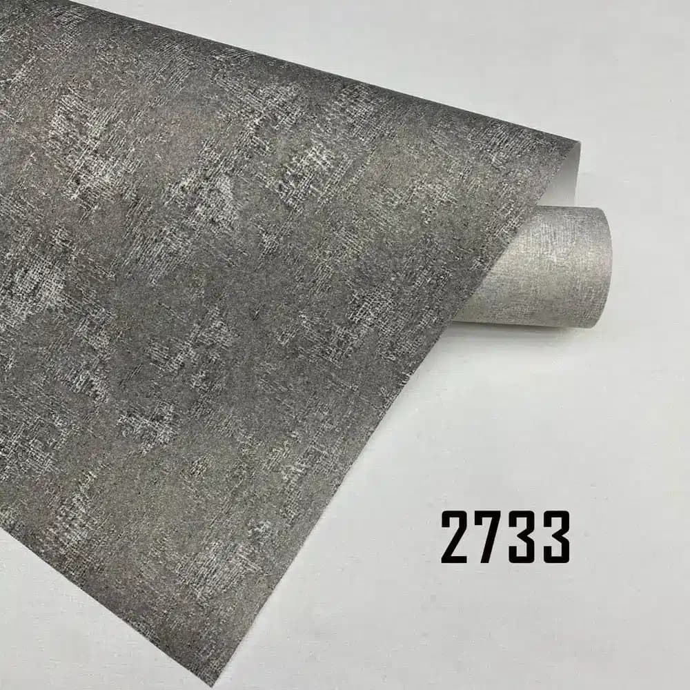 کاغذ دیواری طوسی طرح پتینه کد 2733
