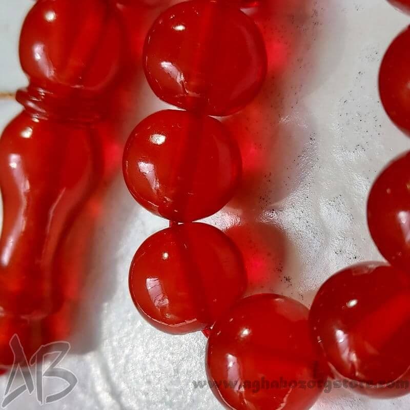 تسبیح سندلوس اصل بودار 35 دانه درشت گرد کد 716 — تصویر ۳