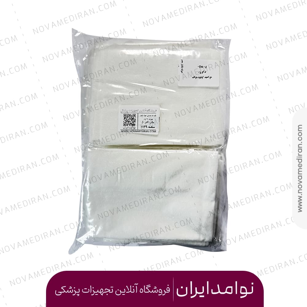 حوله یکبار مصرف 90 گرم سایز 60 در 50 بسته ۱۰ عددی