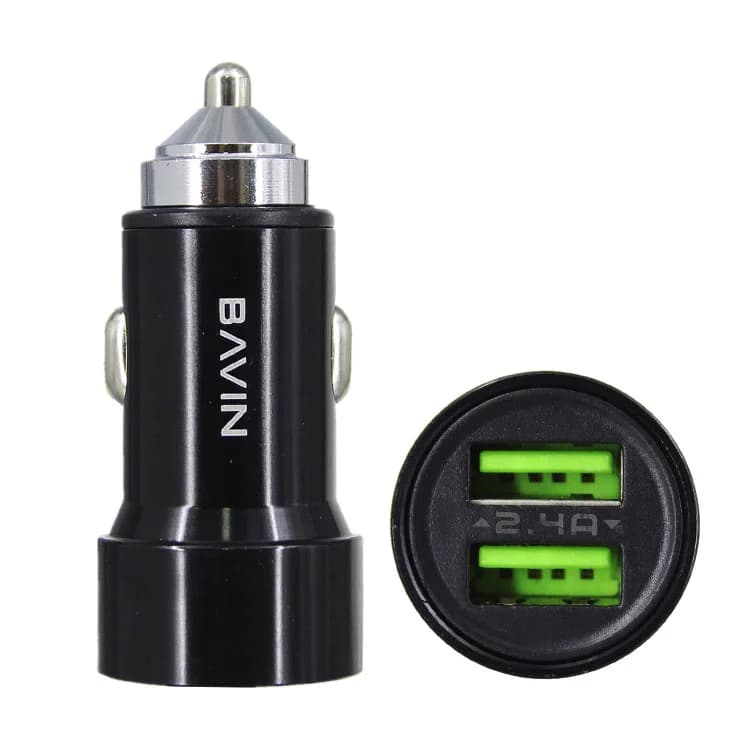 شارژر فندکی فست شارژ Bavin PC375 2.4A 12W + کابل تایپ سی ا Bavin PC375 2.4A 12W Fast Car Charger With Type-C Cable — تصویر ۲