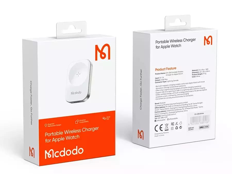 شارژر بی سیم اپل واچ مک دودو مدل MCDODO CH-2060 ا MCDODO CH-2060 Wireless Charger For Apple watch — تصویر ۳