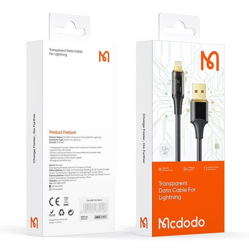 کابل USB-A to Lightning برند مک دودو / Mcdodo مدل CA-208 — تصویر ۲