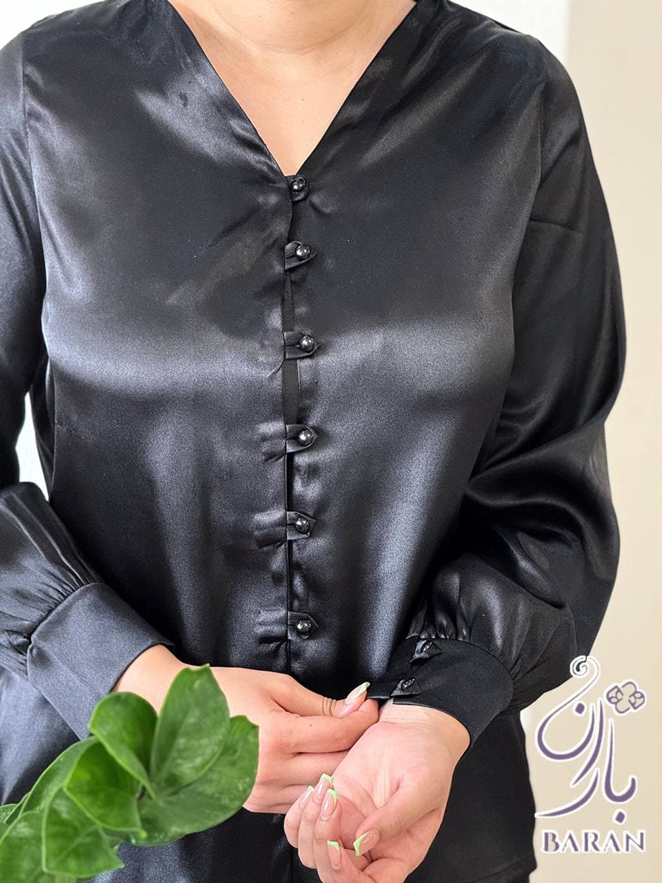 شومیز ساتن آمریکایی ماه گل — تصویر ۴