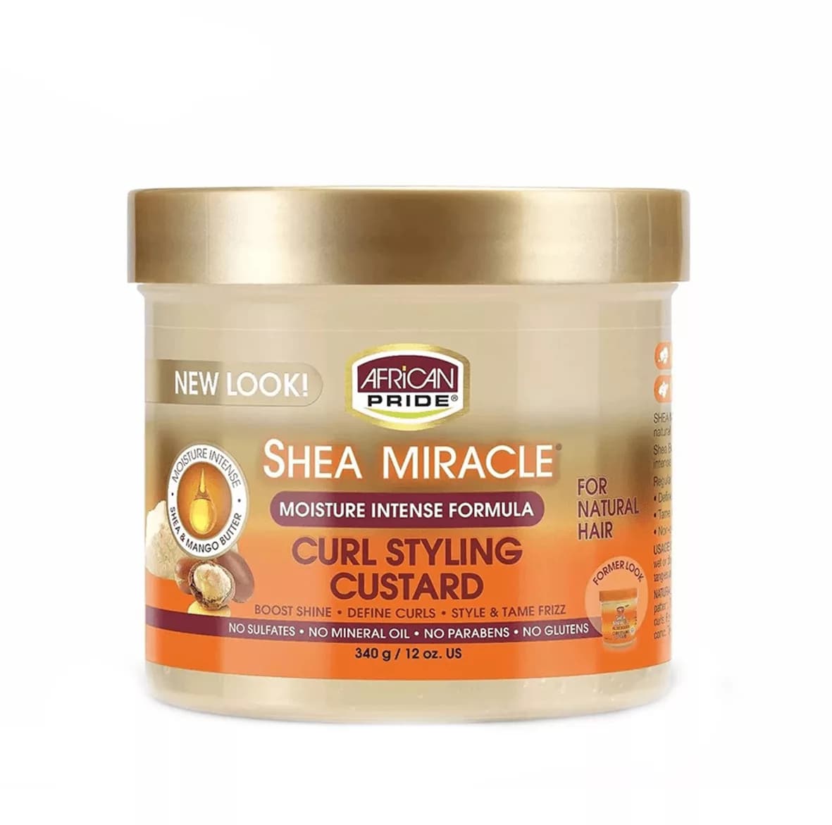 ژل مو آفریکن پراید مدل Curl Styling Custard حجم 340 میلیلیتر