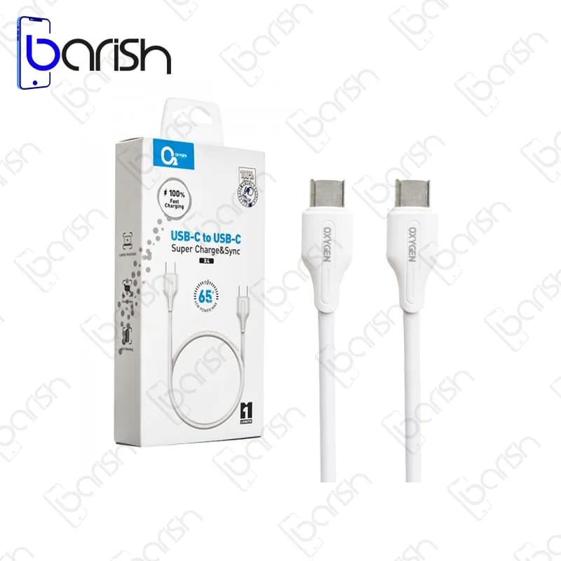 کابل دیتا و شارژ 65 وات دو سر Type-C اکسیژن مدل X4 — تصویر ۳