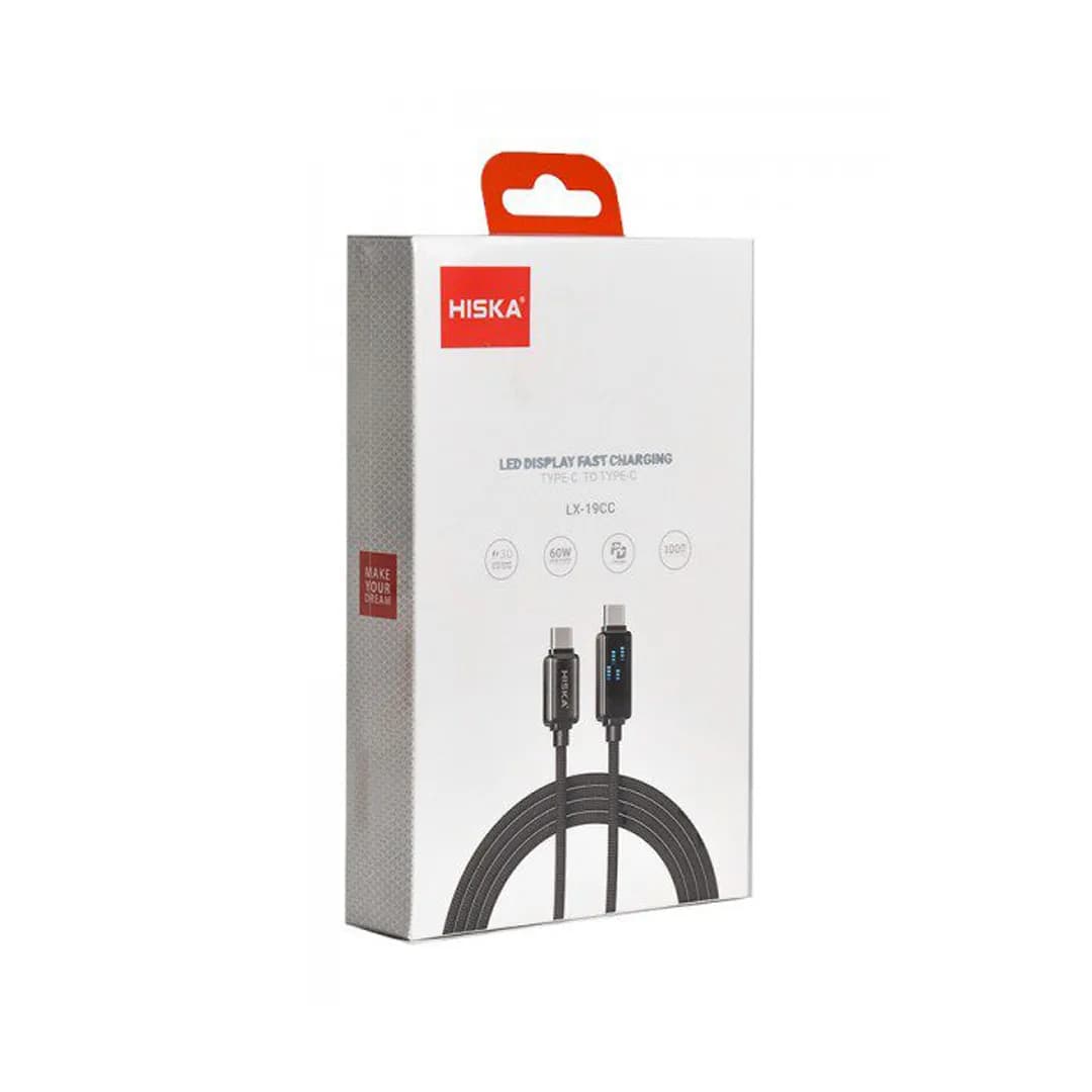 کابل دیتا و شارژ دو سر Type-C هیسکا مدل LX-19CC — تصویر ۲