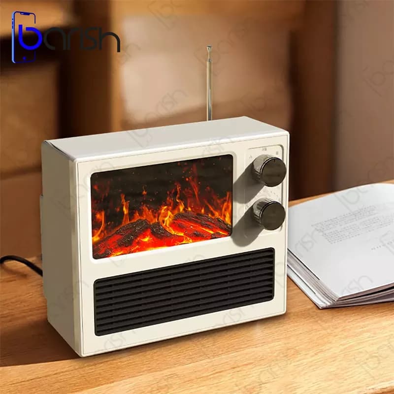 هیتر برقی رو میزی 1000وات طرح شومینه مدل T9 mini — تصویر ۴