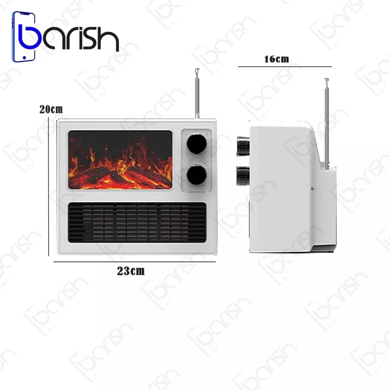 هیتر برقی رو میزی 1000وات طرح شومینه مدل T9 mini — تصویر ۳