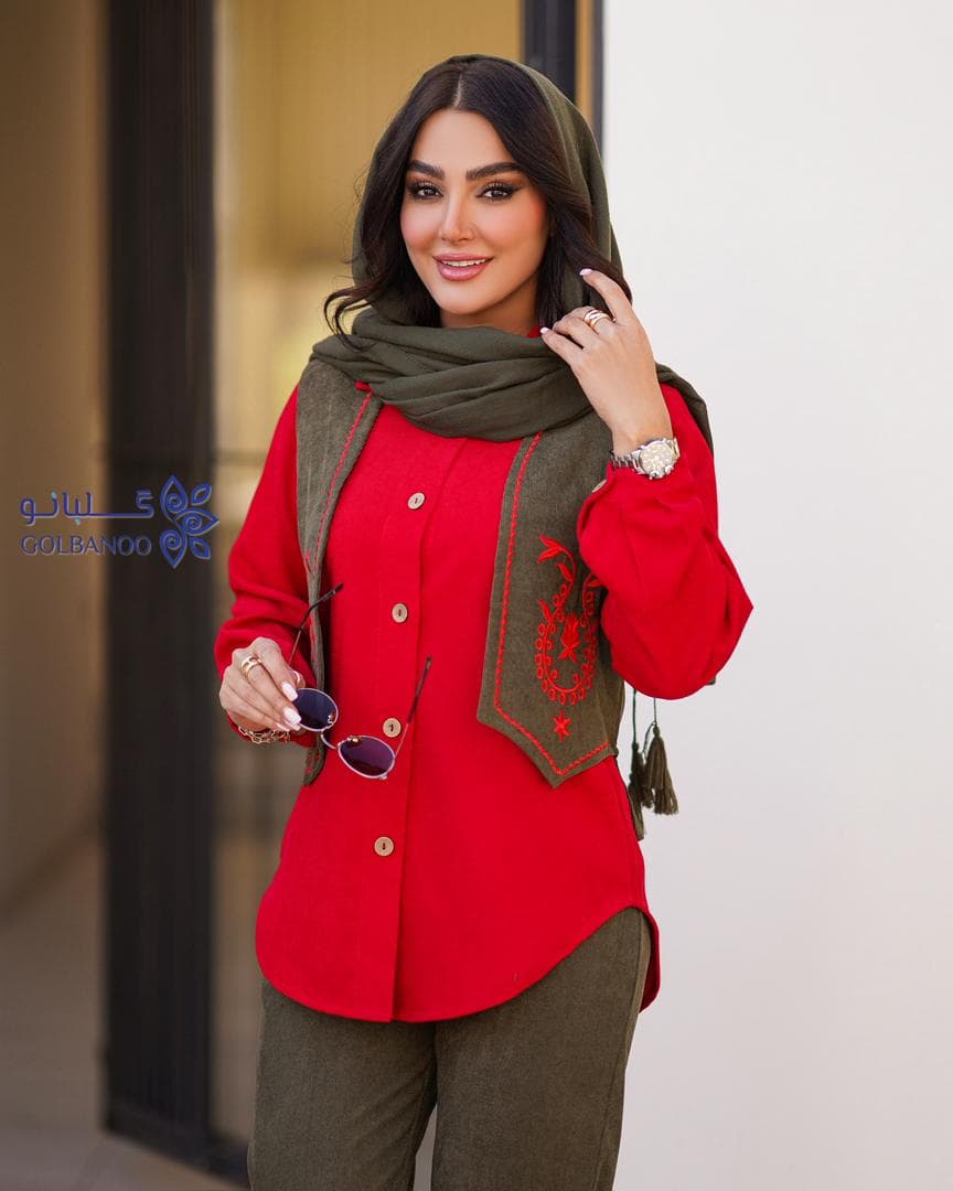 ست سه تیکه تارا کبریتی یشمی قرمز — تصویر ۲