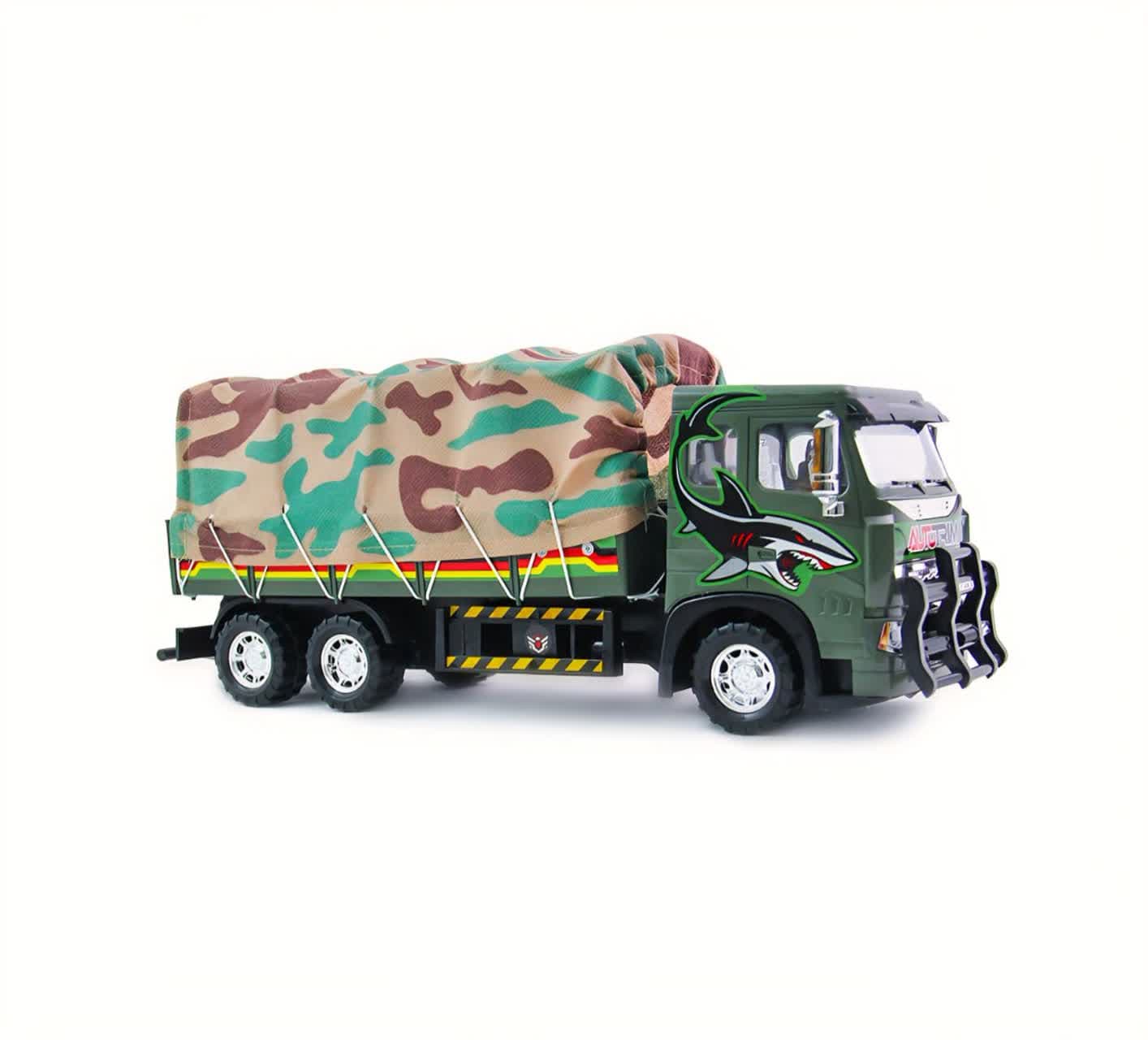 اسباب بازی کامیون ترانزیت ارتشی چادری قدرتی وکیوم درج — تصویر ۴