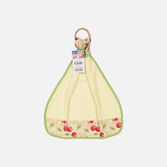 حوله آشپزخانه کتان طرح گیلاس رزین تاژ — تصویر ۲
