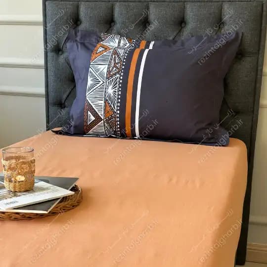 ست لحاف رانفورس کتان طرح ایندیا رزین تاژ — تصویر ۵