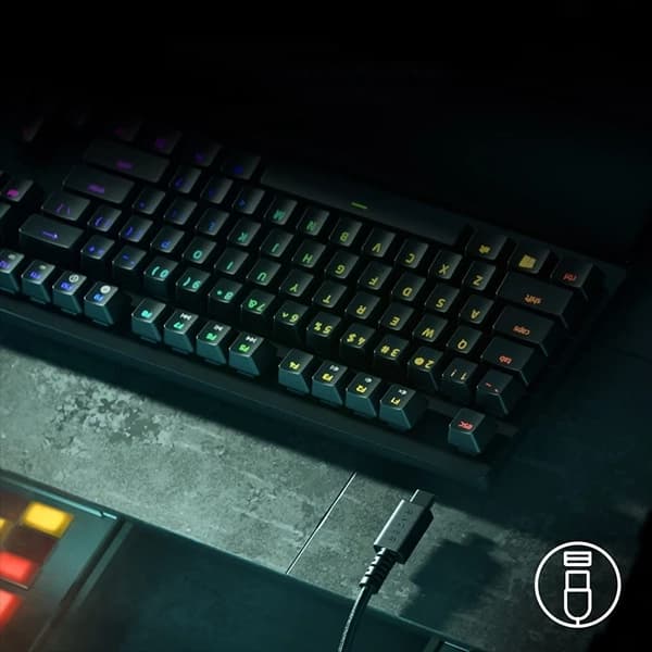 کیبورد گیمینگ ریزر مدل Razer Huntsman V2 Tenkeyless Red Switch — تصویر ۶