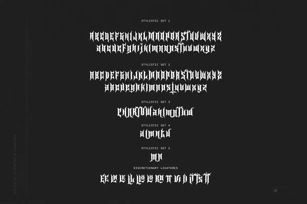 فونت هالووین Raven Faith — تصویر ۳