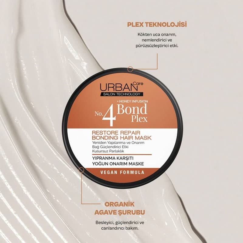 ماسک داخل حمام بازسازی کننده و ترمیم کننده قوی مو اوربان کر URBAN Care مدل No.4 Bond Plex(230 میل) — تصویر ۲