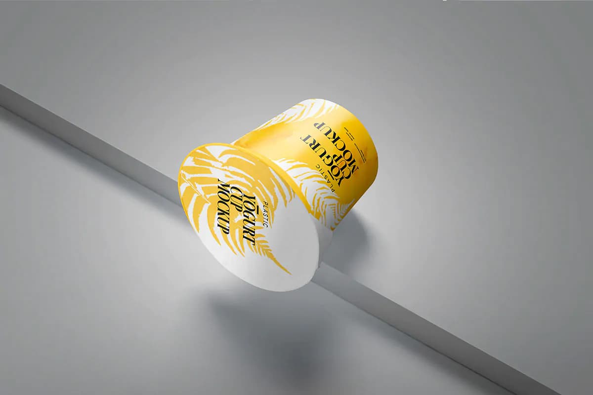 موکاپ ظرف بسته بندی ماست – 2300×3500 پیکسل — تصویر ۵