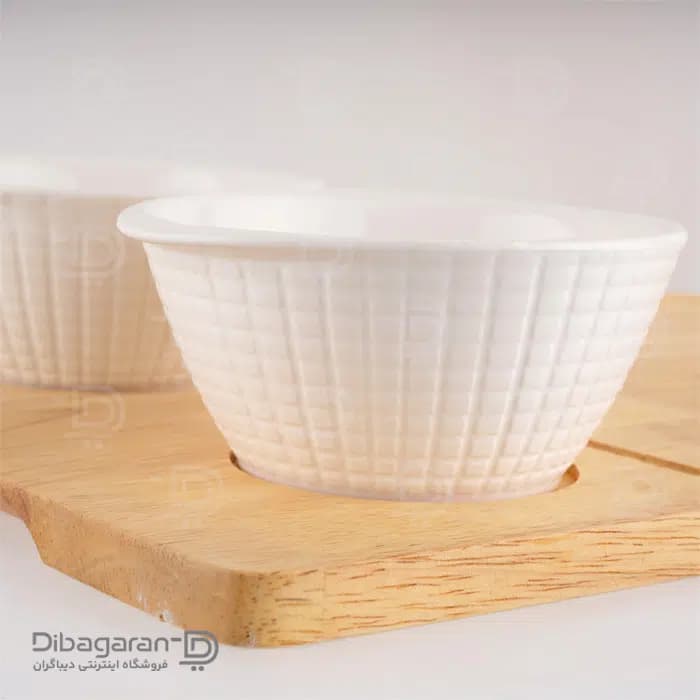 ست سینی سرو و پیاله چوب چینی ریور کد B12-2879 — تصویر ۲