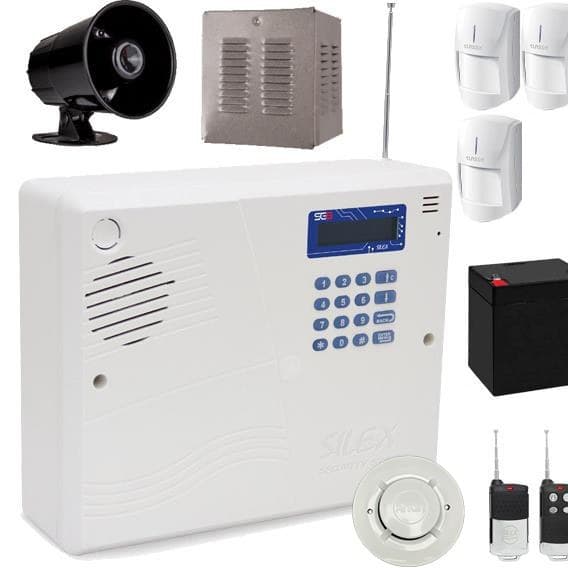 پکیج دزدگیر اماکن سیمکارتی سایلکس مدل SG8-LITE همراه با سه چشمی