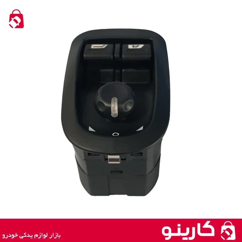 کلید شیشه بالابر جلو پژو 206 تیپ 5 قدیم دو سوکت SKP — تصویر ۲