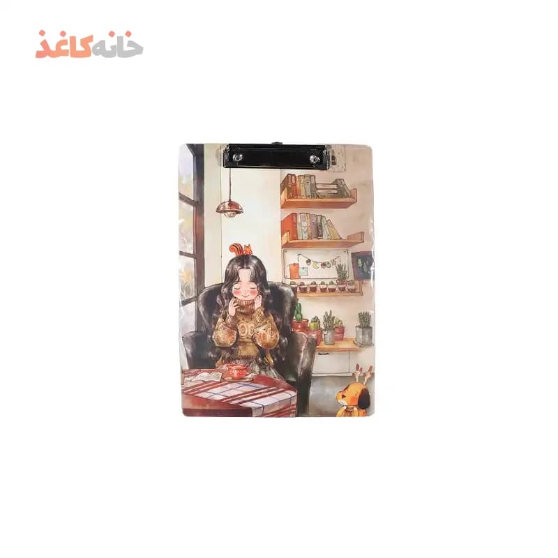 تخته شاسی A4 مقوایی سویل طرح دختر سگ شاخ دار
