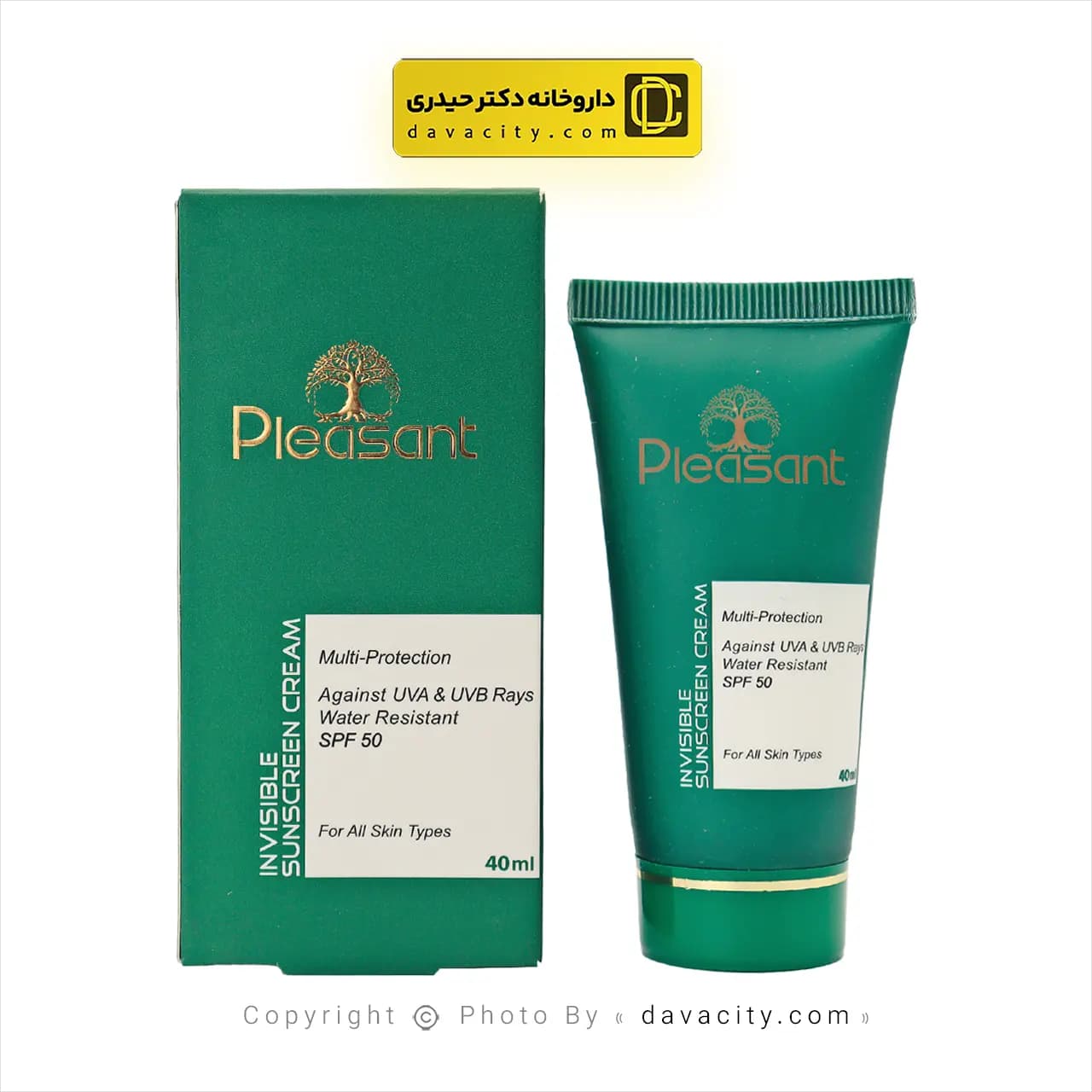 کرم ضد آفتاب ساده بی رنگ پلزنت spf50 — تصویر ۴