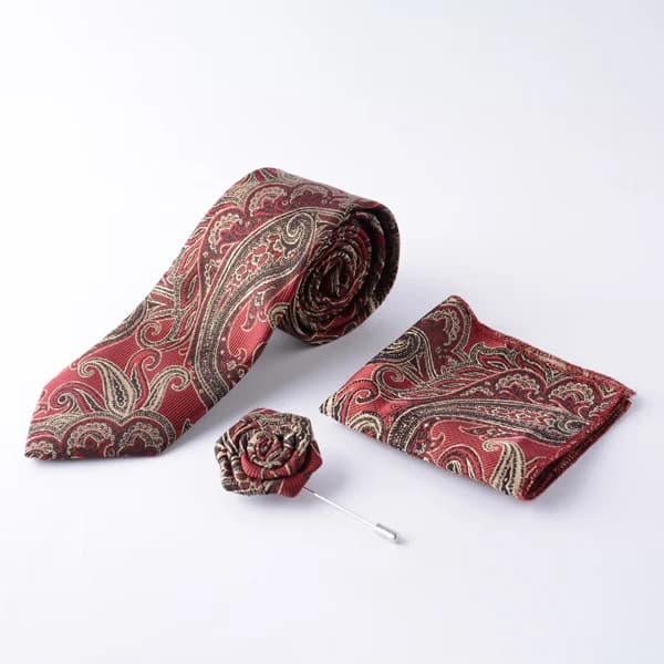 ست کراوات و پوشت جیبی و رزت دوک
