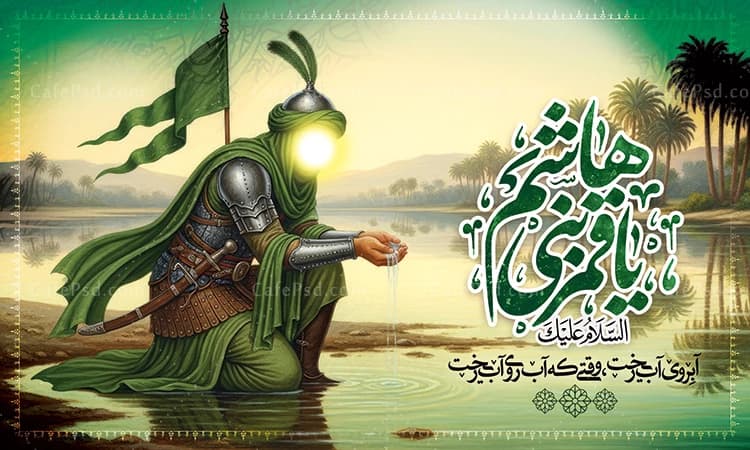 بنر دکور محرم با عکس حضرت اباالفضل ع — تصویر ۲