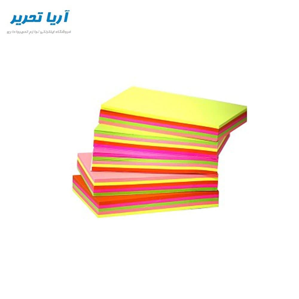کاغذ یادداشت چسبی 7.5 × 12.5 سانتیمتر رنگی ۱۰۰ برگ — تصویر ۲