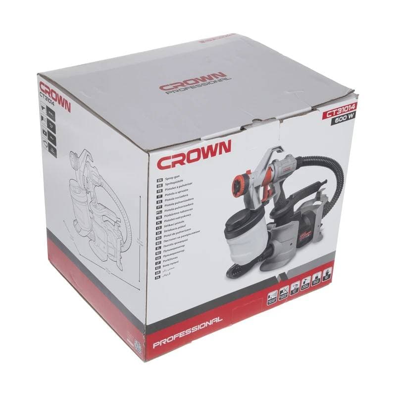 پیستوله رنگ پاش خرطومی 600 وات کرون کد CT31014 — تصویر ۳