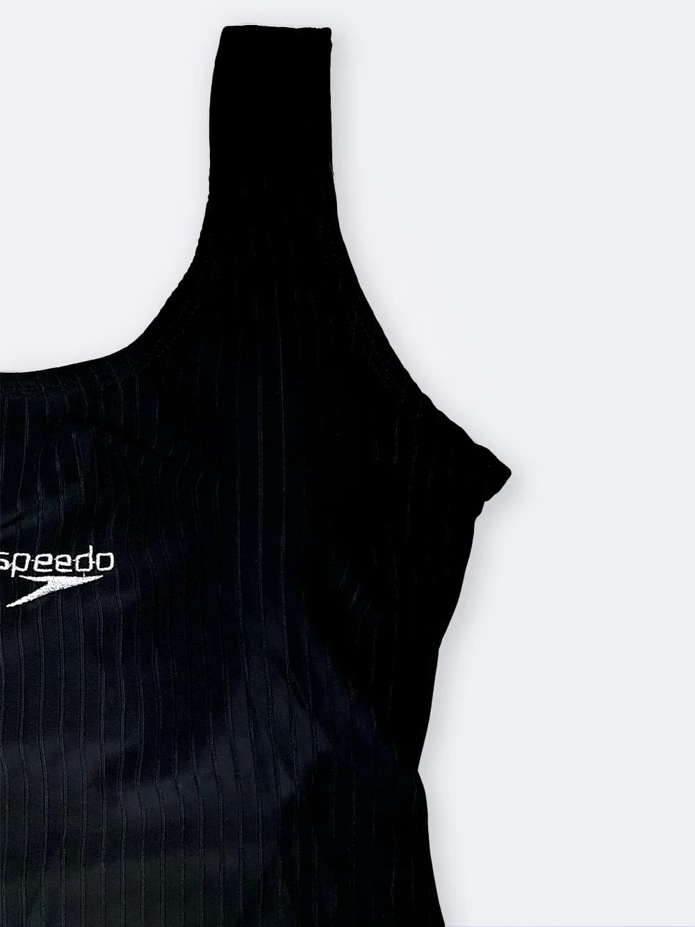 مایو پادار زنانه طرح راه راه کلاسیک مشکی رنگ شیک و جذاب اسپیدو ( Speedo ) کاپدار مجلسی — تصویر ۶