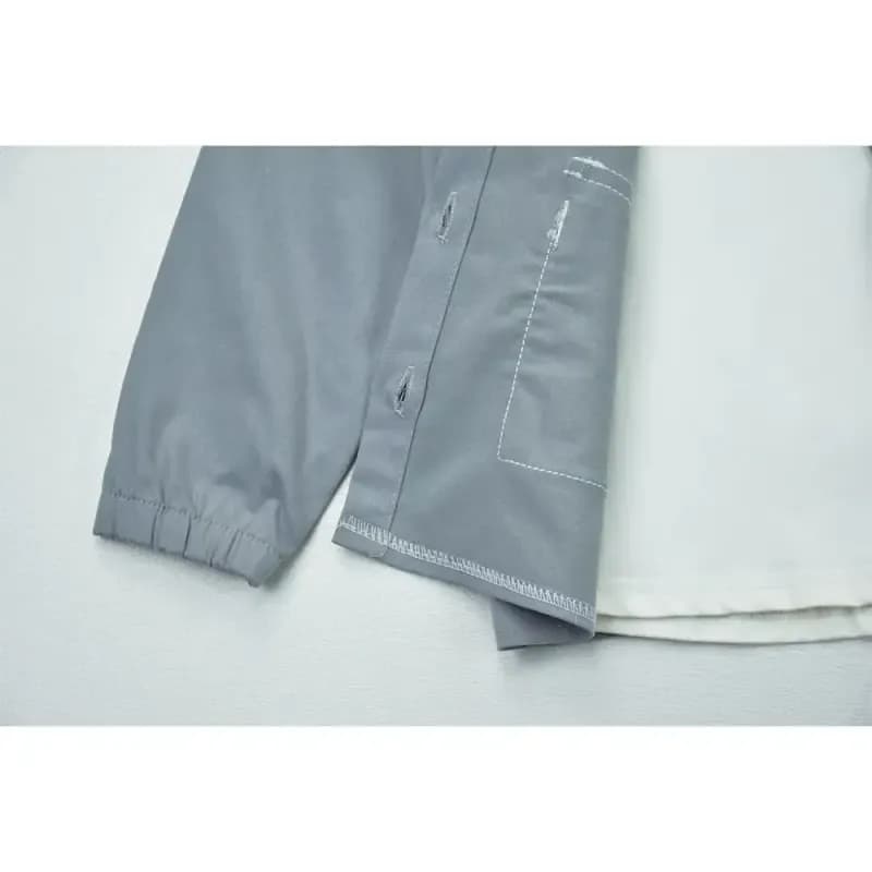 ست کت شلوار و تیشرت دخترانه طرح HI BYE رنگ طوسی — تصویر ۱۰