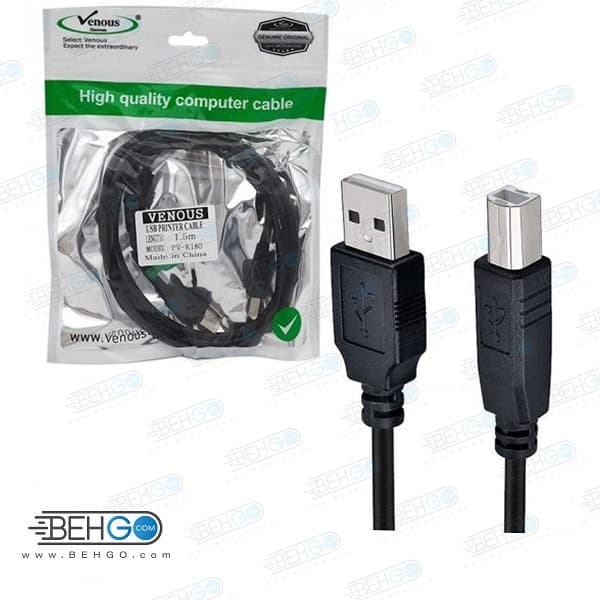 کابل USB پرینتر ونوس مدل PV-K180 طول 1.5 متر