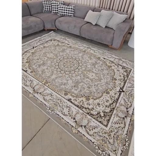 فرش ماشینی چاپی | فرشینه هازان ترک زمینه فیلی ضد سُر (پس کرایه)
