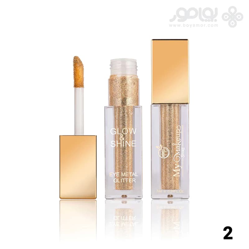 سایه مایع شاین مای میکاپ استوری مدل GLOW & SHINE شماره EG02 — تصویر ۲