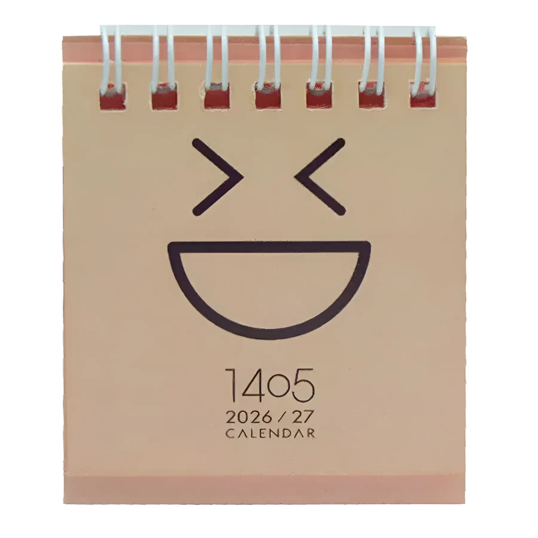 تقویم رومیزی سال 1405 طرح ایموجی رنگ گلبهی