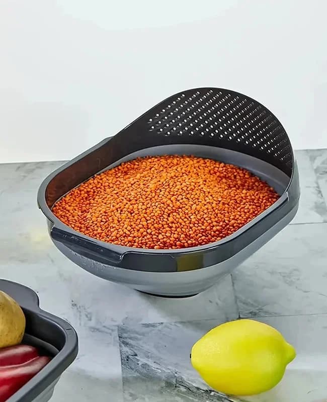 آبکش برنج تاشو کد L00757
