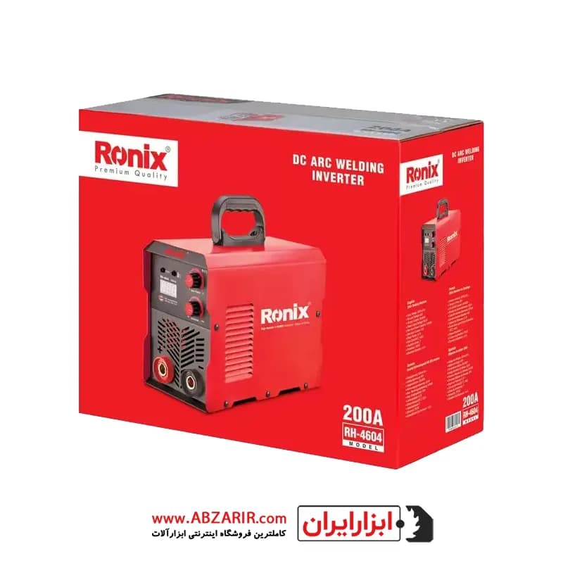 دستگاه جوش اینورتر 200 آمپر توربو فن پلاس رونیکس مدل RH-4604 — تصویر ۳