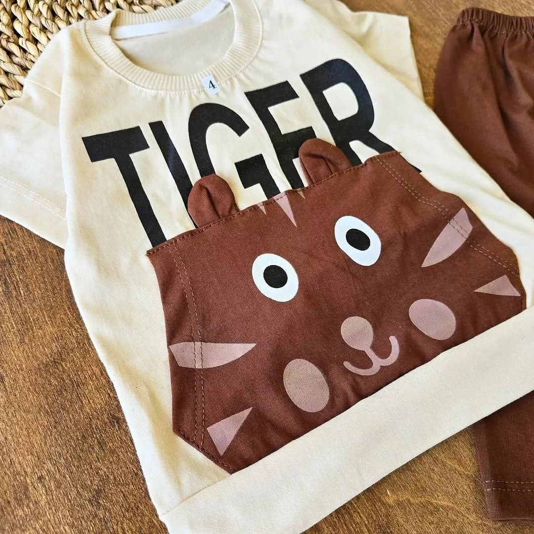 تیشرت شلوارک ببر گوش دار Tiger کد ۴۷۶۶ — تصویر ۲