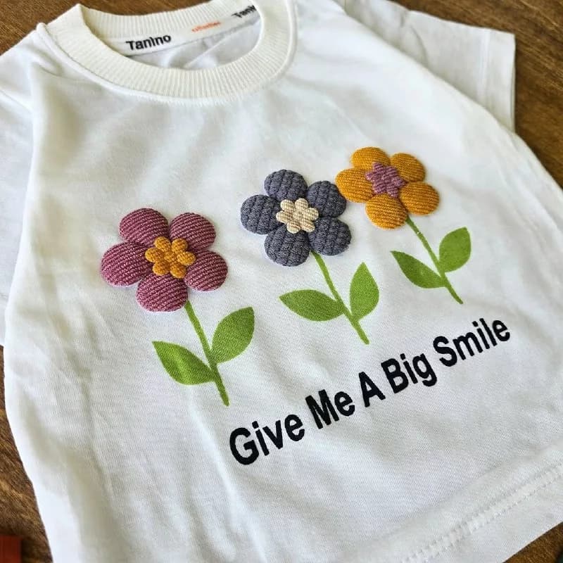 تیشرت شلوارک کتان سه گل برجسته Big Smile کد 4757 — تصویر ۲