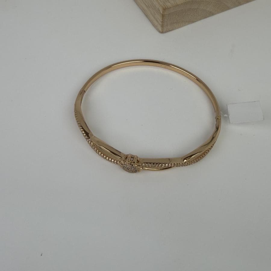 دستبند ژوپینگ دخترانه آبکاری طلایی کد 94 — تصویر ۴