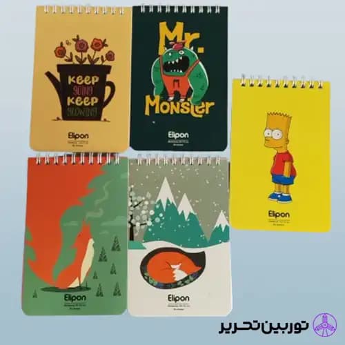 دفتر یادداشت 80 برگ 10 در 15 سیمی فانتزی – الیپون طرح سیمپسونها — تصویر ۲