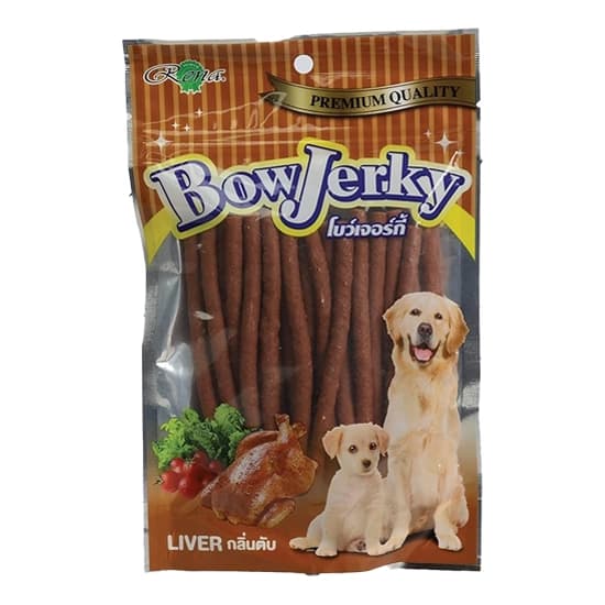 تشویقی سگ رنا با طعم جگر 250 گرم – Rena BowJerky liver Sticks Dog Treats