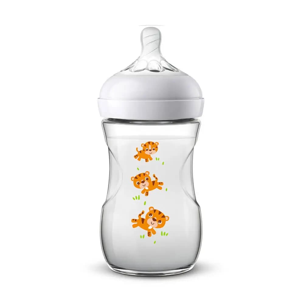شیشه شیر نچرال 260 میلی لیتر طرح ببر فیلیپس اونت Philips Avent — تصویر ۲