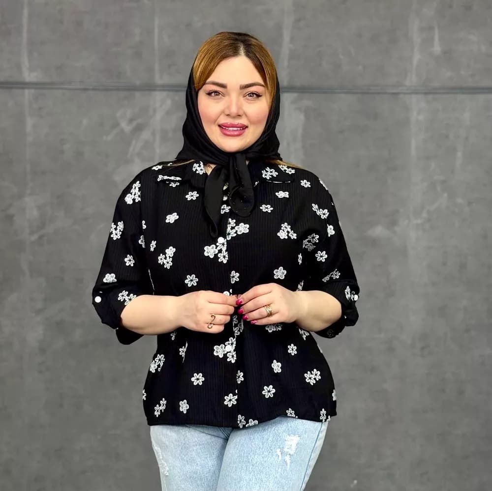 شومیز دخترانه گلدار کد 29416 — تصویر ۲