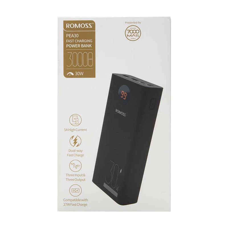 پاوربانک روموس مدل ROMOSS PEA30 ظرفیت 30000 میلی آمپر (با گارانتی معتبر شرکتی) — تصویر ۵