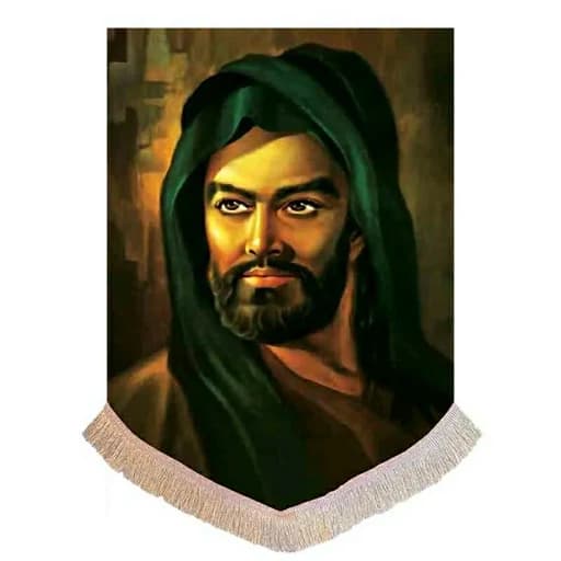 کتیبه مخمل شمایل امام حسین(ع) .