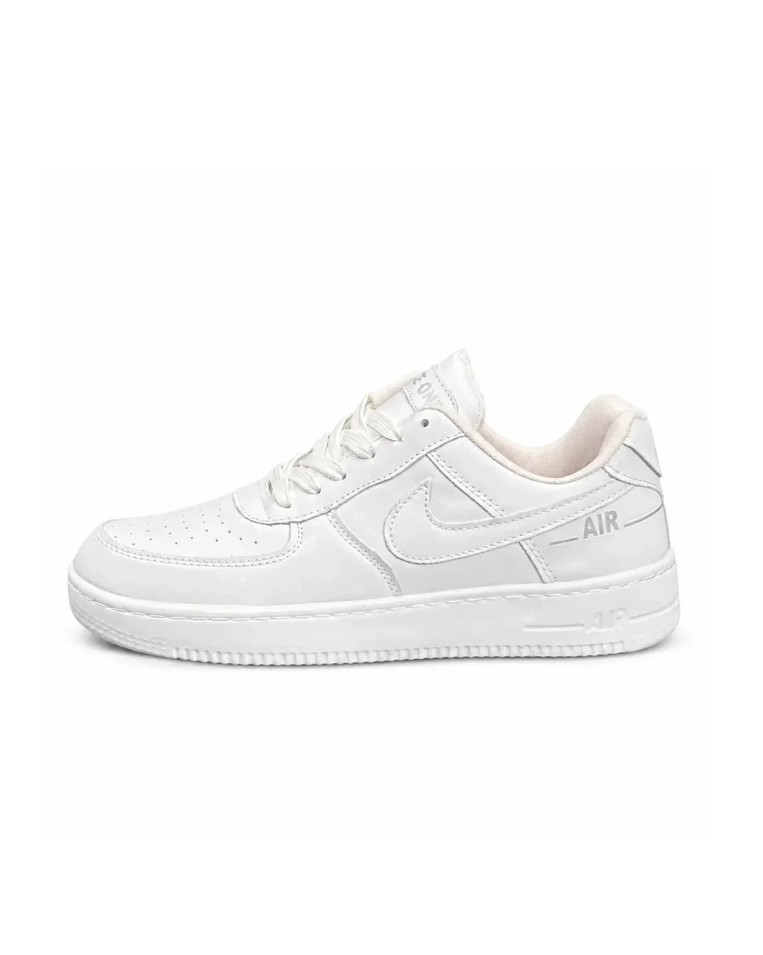 کفش کتانی مردانه زنانه و بزرگ پا مدل ایرفورس سفید Nike Air Force — تصویر ۶