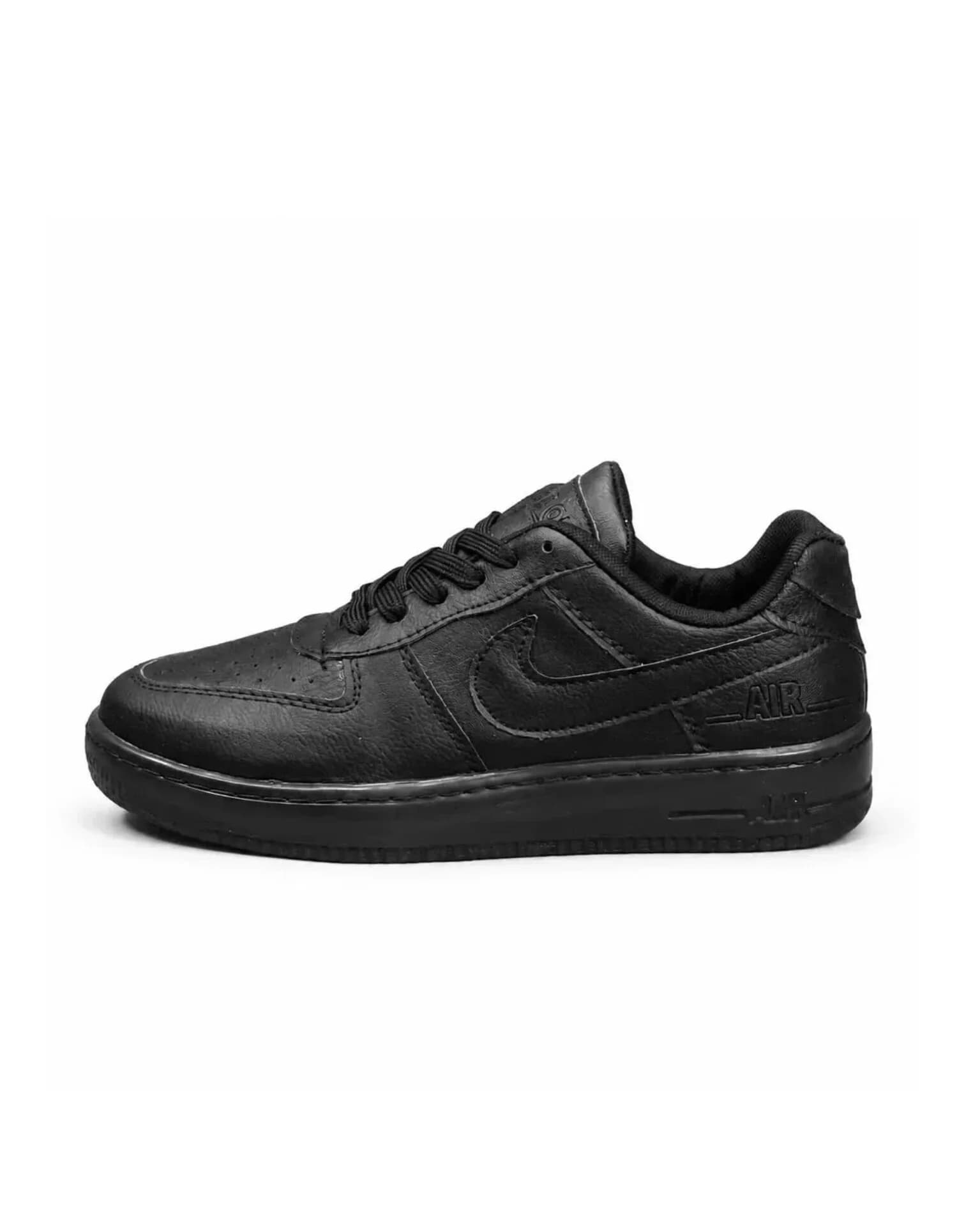 کفش کتانی مردانه زنانه و بزرگ پا مدل ایرفورس مشکی Nike Air Force — تصویر ۶